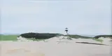 John Austin, Brant Point Light, Nantucket, Tempera on Artist Board