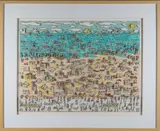 James Rizzi, When Living is Easy, Collage