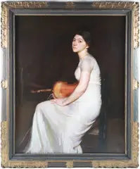 Frederick Andrew Bosley, The Violinist, Oil on Canvas