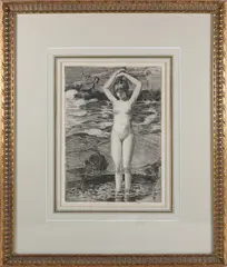 Childe Hassam, Diana’s Pool, circa 1916, Etching