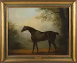 Dark Boy Hunter in Landscape by Daniel Clowes, Oil on Panel, offered Aug 2025