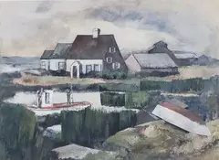 The Creeks by Allen Folger, Tempera on Artist Paper, offered Aug 2025