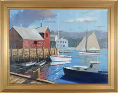 Motif #1 Rockport, Massachusetts by William Lowe, Oil on Canvas, offered Mar 2025