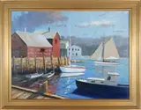 William Lowe, Motif #1 Rockport, Massachusetts, Oil on Canvas