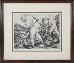 Pastoral Puerto Rico by Irwin D. Hoffman, Etching, offered Mar 2025