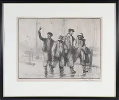 Gordon Grant, Four Sailors, Lithograph