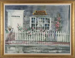 C. Robert Perrin, Tiller Antiques Shop, Watercolor on Paper