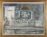 C. Robert Perrin, Tiller Antiques Shop, Watercolor on Paper