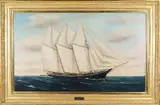 Three Masted Topsail Schooner by William Stubbs, circa 1883, Oil on Canvas, offered Aug 2024