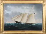Schooner Hannah Coomer by William Gay Yorke, Oil on Canvas, offered Aug 2024
