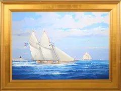 Nantucket Sailing by William Lowe, Oil on Canvas, offered Jul 2024