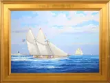 William Lowe, Nantucket Sailing, Oil on Canvas