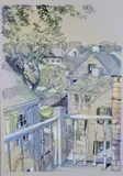 Warren Krebs, From The Walk, Mixed Media Nantucket Painting