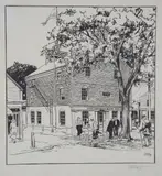 Tony Sarg, The Old Custom House, Nantucket, Lithograph