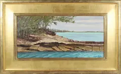 Sergio Roffo, Lakescape, Oil on Canvas