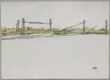 Roy Bailey, Split Rail Fence, Watercolor on Paper