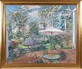 Paul Arsenault, Nantucket Garden, Oil on Canvas