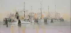 Kerry Hallam, Pink Light, Oil on Canvas Painting