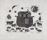 John F. Lochtefeld, The Ark, Woodblock Print