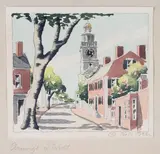 Orange Street by Doris and Richard Beer, Watercolor on Paper, offered Jul 2024