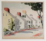 Captains Houses by Doris and Richard Beer, Watercolor on Paper, offered Jul 2024