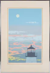 Morning Moon – Nantucket by Donn Russell, Lithograph, offered Jul 2024