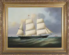 Portrait of an American Clipper Ship by Brian Coole, Oil on Panel, offered Jul 2024