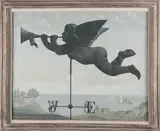 Angel Gabriel – Massachusetts Weathervane- 19th Century by Allen Saalburg, Tempera On Board, offered Jul 2024