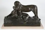 Two Panthers by Maximilien Louis Fiot, Bronze, offered Dec 2024