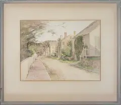 Jane Brewster Reid, Ash Lane, Watercolor on Paper