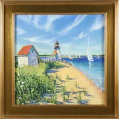 Sailing Off Brant Point, Nantucket by Illya Kagan, Oil on Canvas, offered Dec 2024