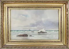 Seascape by Hiram Peabody Flagg, Watercolor, offered Dec 2024