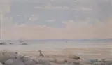 Shoreline Scene by George J. Tribe, Watercolor, offered Dec 2024