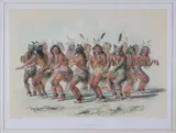George Catlin, The Bear Dance, Lithograph