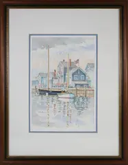 Harbor View by G.S Hill, circa 1991, Watercolor, offered Dec 2024