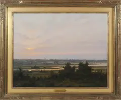 Frank Corso, Nantucket Sunset, Oil on Canvas