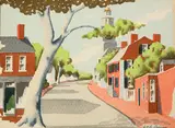 Orange Street, Nantucket by Doris and Richard Beer, Watercolor on Paper, offered Dec 2024