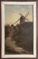 Colin Campbell Cooper, Nantucket’s Old Mill, Oil on Wood Panel