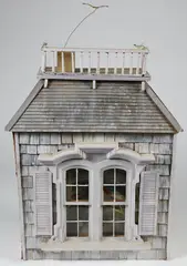 Reflection of Great Point by C. Robert Perrin, Mixed Media Architectural House Facade, offered Dec 2024