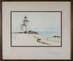Brant Point Light, Nantucket by Doris Beer, Watercolor on Paper, offered Dec 2024