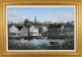 Nantucket View from the Harbor by Neil McAuliffe, Oil on Canvas, offered Apr 2024