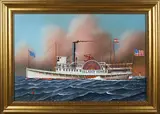 Jerome Howes, Island Home Sidewheeler Rounding Brant Point