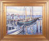 Illya Kagan, Moored Boats in Nantucket Harbor