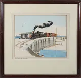 The Dummy Line Nantucket by Doris and Richard Beer, Watercolor on Paper, offered Apr 2024