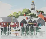 Old North Slip by Doris and Richard Beer, Watercolor on Paper, offered Apr 2024