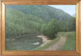 Donald Jurney, River Landscape, Oil on Canvas