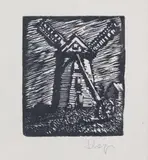 David Lazarus, Old Mill Nantucket, Woodcut of the