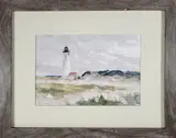 David Lazarus, View of Great Point Light, Nantucket, Watercolor on Paper