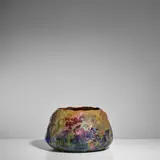 Lucien Lévy-Dhurmer, Cachepot, for Clément Massier, earthenware with iridescent glaze, impressed and painted marks 'CLEMENT MASSIER GOLFE JUAN (AM)'