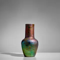 Large Vase by Clement Massier, stoneware with iridescent glaze, impressed 'CLEMENT MASSIER, sold Sep 2025